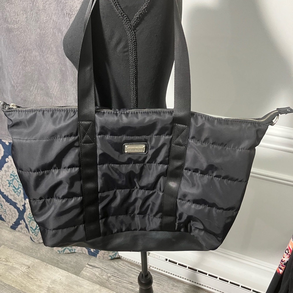 Steve Madden oversized black tote/ carryon bag.